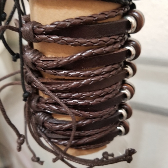 Zodiac Sign Leather Adjustable Bracelet Unisex New - Picture 7 of 12